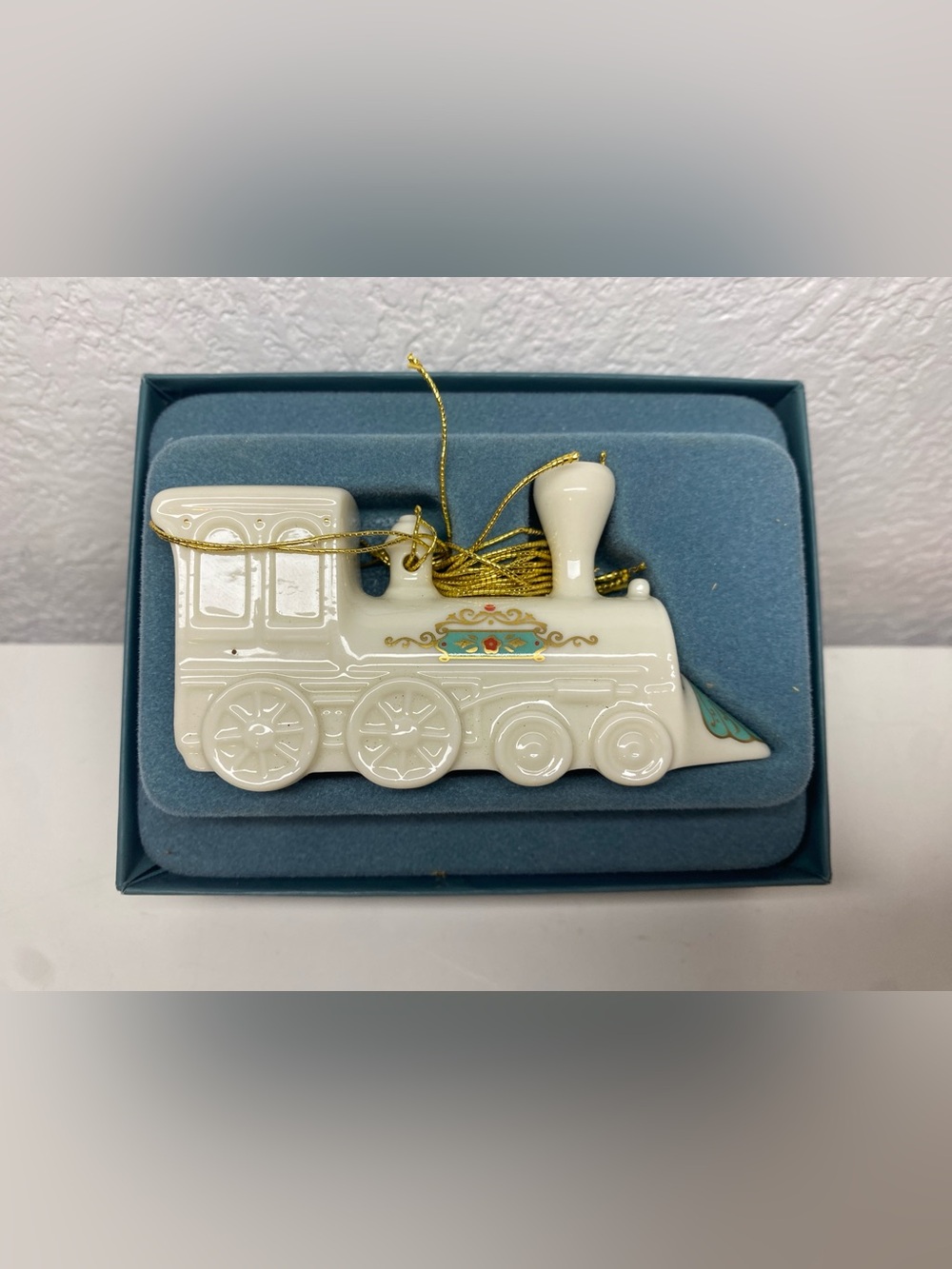Lenox 1989 Vintage Porcelain Train Locomotive Christmas Ornament Made in USA